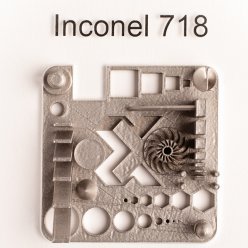 Tištěný vzorník ze slitiny Inconel 718